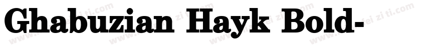 Ghabuzian Hayk Bold字体转换